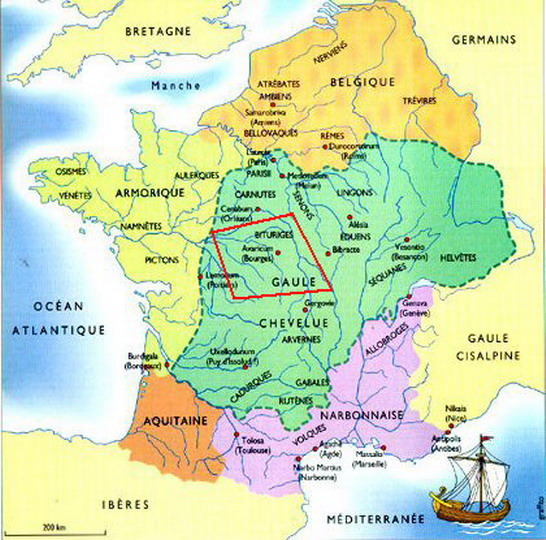 carte des peuples gaulois